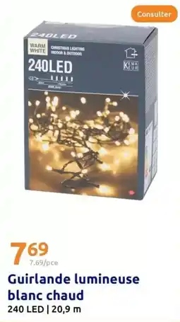 Action Guirlande lumineuse blanc chaud offre