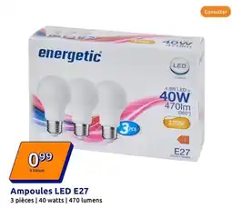 Action U - ampoules led e27 offre