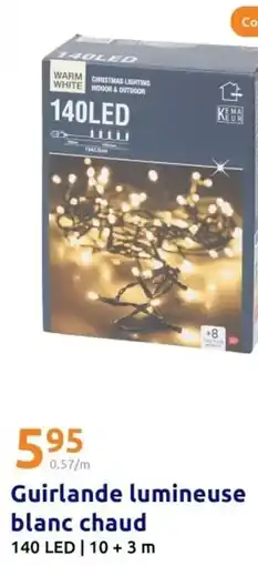 Action Guirlande lumineuse blanc chaud offre