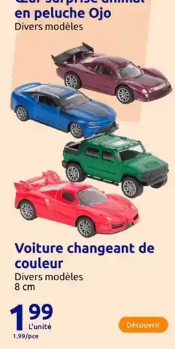 Action Voiture changeant de couleur offre