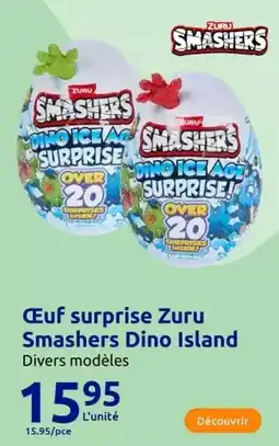 Action Zuru - oeuf surprise smashers dino island offre
