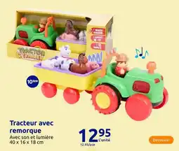 Action Tracteur avec remorque offre
