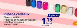 Action Rubans cadeaux offre