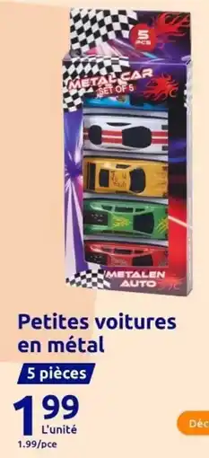 Action Petites voitures en métal offre