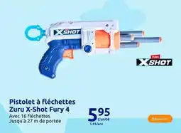 Action Zuru - pistolet à fléchettes x-shot fury 4 offre