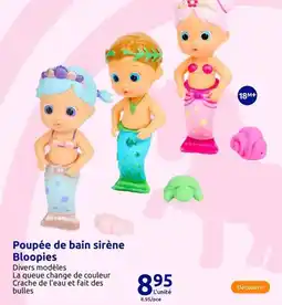 Action Poupée de bain sirène bloopies offre