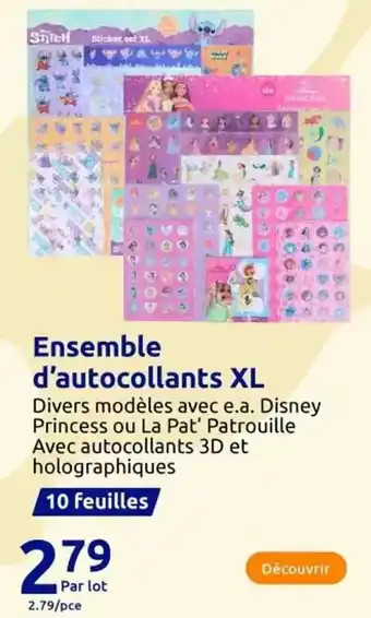 Action Stitch - ensemble d'autocollants xl offre