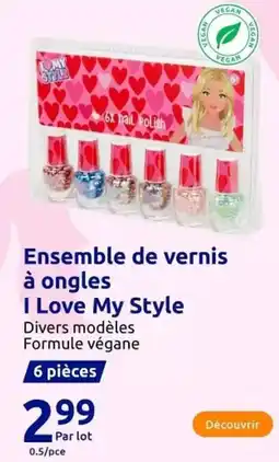 Action My - ensemble de vernis à ongles i love style offre