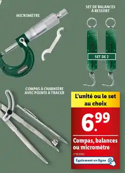 Lidl Compas, balances ou micromètre offre