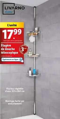 Lidl LIVARNO HOME Étagère de douche télescopique offre