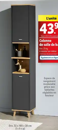 Lidl Colonne de salle de bains offre