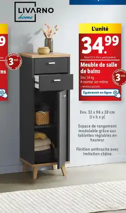 Lidl LIVARNO HOME Meuble de salle de bains offre