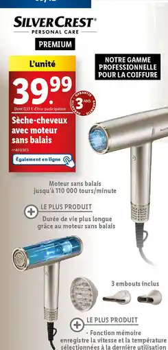 SILVERCREST® Sèche-cheveux avec moteur sans balais