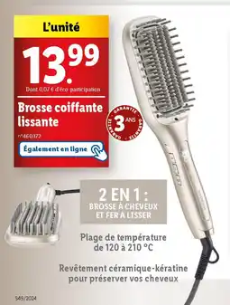 Lidl Brosse coiffante lissante offre