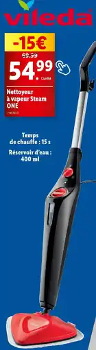 Lidl VILEDA Nettoyeur à vapeur Steam ONE offre