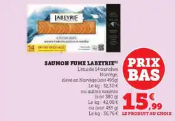 Super U LABEYRIE Saumon fume offre