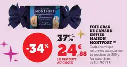 Super U MAISON MONTFORT Foie gras de canard entier offre