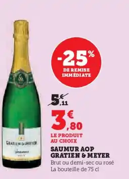 Super U GRATIEN & MEYER  Saumur aop offre