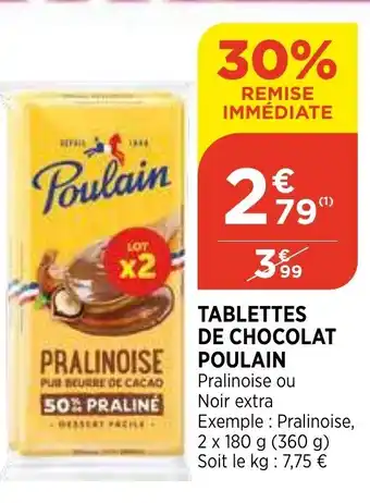 Tablettes de Chocolat Poulain