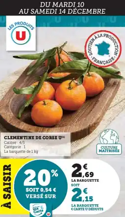 Super U U Clementine de corse offre