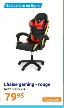 Action Chaise gaming - rouge offre