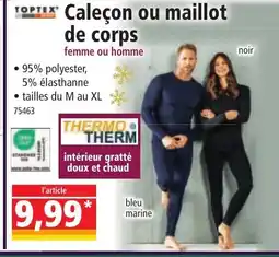 Norma TOPTEX Caleçon ou maillot de corps offre