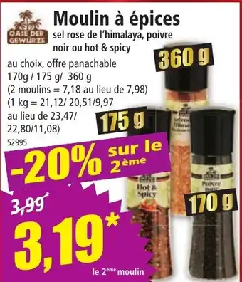 Norma Moulin à épices offre