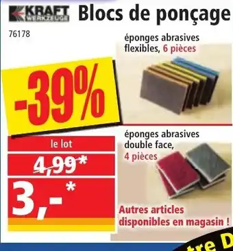 Norma KRAFT Blocs de ponçage offre