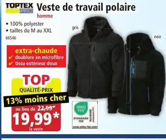 Norma TOPTEX Veste de travail polaire offre