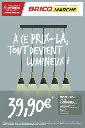 Bricomarché Suspension Léon 5 Lumiéres offre