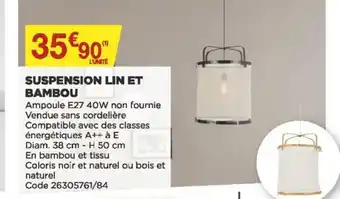 Suspension Lin Et Bambou