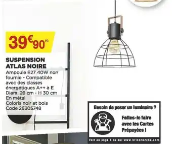 Suspension Atlas Noire