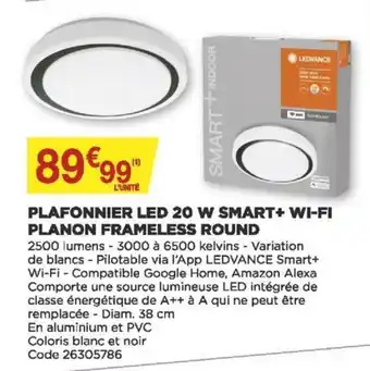 Plafonnier Led 20 W Smart + Wi-Fi Planon Frameless Round