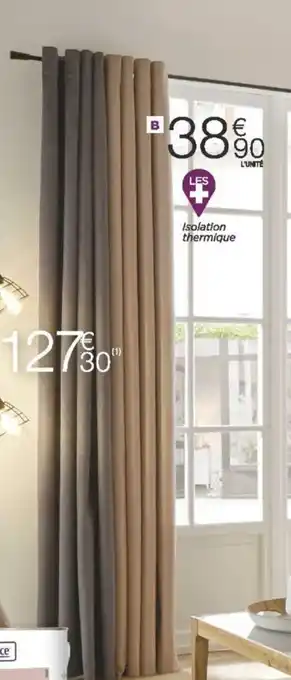 Bricomarché Rideau Thermique Velours Frappé offre