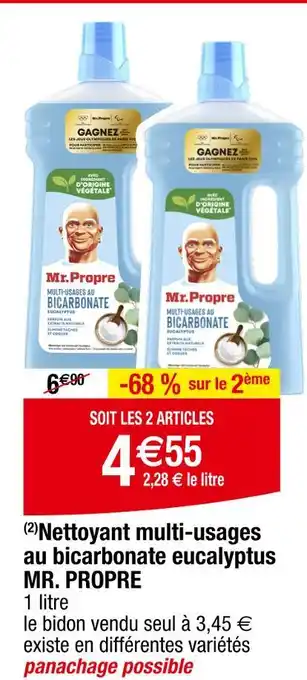 Carrefour MR. PROPRE (2)Nettoyant multi-usages au bicarbonate eucalyptus offre