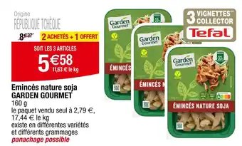 Carrefour GARDEN GOURMET Émincés nature soja offre