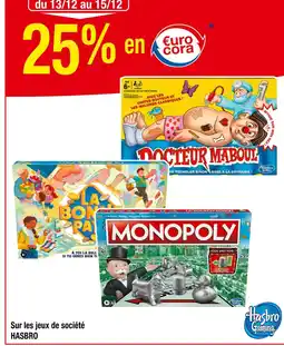 Carrefour Hasbro 25% en €urocora sur les jeux de société Hasbro offre