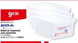 Carrefour EDA Boîtes de rangement avec couvercles offre