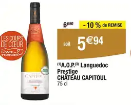 Carrefour CHÂTEAU CAPITOUL A.O.P. Languedoc Prestige offre