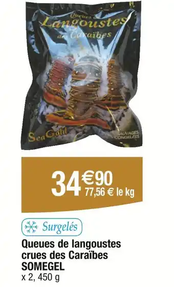 Carrefour SOMEGEL Queues de langoustes crues des Caraïbes offre