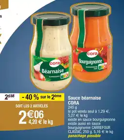 Carrefour Cora Sauce béarnaise offre