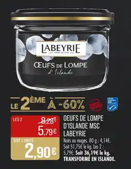 Match Labeyrie Oeufs de Lompe d'Islande MSC offre