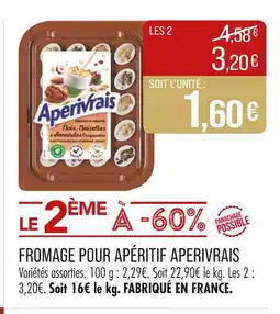 Match Aperivrais Fromage pour apéritif offre