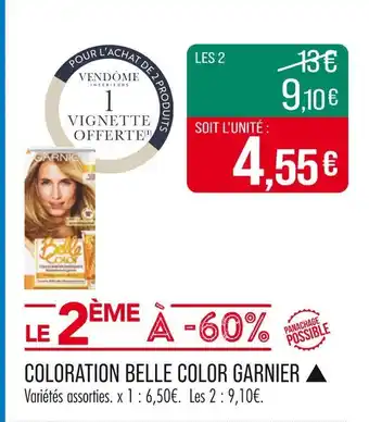 Match Garnier Coloration belle color ▲ offre