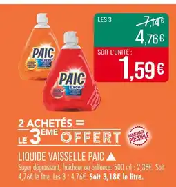 Match PAIC Liquide vaisselle offre