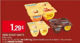 Match Danette Crème dessert offre