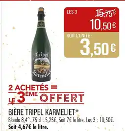 Match Tripel Karmeliet Bière offre