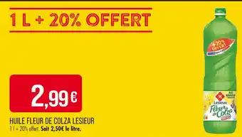 Match Lesieur Huile Fleur de Colza offre