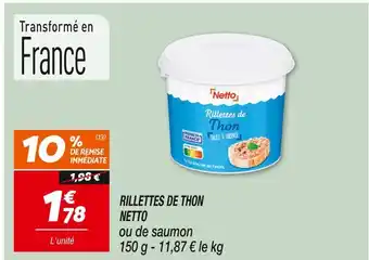 Netto Netto Rillettes de Thon offre