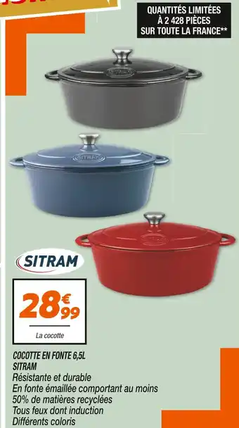 Netto SITRAM Cocotte en fonte 6,5L offre